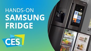 Conheça a geladeira inteligente da Samsung Handson  CES 2016 [upl. by Shantee]