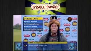 Horrible Histories Mongol Emperor Genghis Khan News [upl. by Aronle]