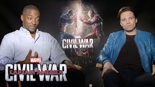 Anthony Mackie and Sebastian Stan on Marvels Captain America Civil War [upl. by Harpole]