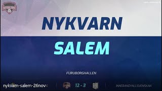 HIGHLIGHTS  Allsvenskan Norra  Nykvarn vs Salems IF  26 nov [upl. by Analle]