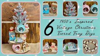 6 Easy Vintage Christmas Tiered Tray DIYs [upl. by Aileno908]