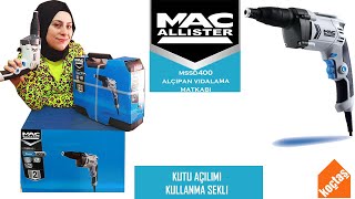 Mac Allister MSSD400 400w Alçıpan Vidalama Matkap Kutu Açılımı ve Uygulaması  Begüm Altın Pınarbaşı [upl. by Beedon]