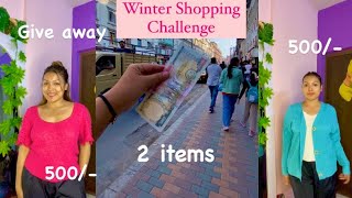 I bought 2 winter🥶items at just1000rs  Challenge🩷🩵 [upl. by Elin607]