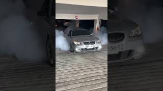 BMW E60 530i CRAZY BURNOUT🔥🔥🔥 [upl. by Nylirrehs417]