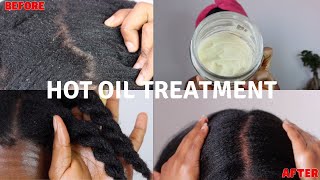 HOW TO DO A HOT OIL TREATMENT 2022  Repair amp Retain Growth 4c low porosity [upl. by Bette-Ann]