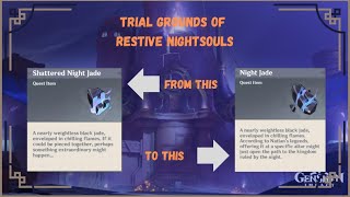 Night Souls Trial  All Jade Location  5 Chest Inside  World Quest amp Puzzle  Genshin Impact 50 [upl. by Nylanna128]