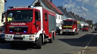 GROSSÜBUNG FEUER IN FESTHALLE JFW amp JRK RheinstettenNeuburgweier [upl. by Romilly]