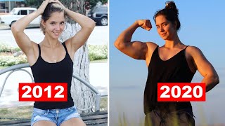 VladiSlava Galagan transformation  THEN and NOW 20122020  Beautiful muscle girl transformation [upl. by Anerec804]