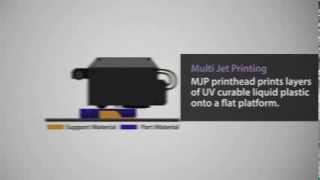 ▶ 3D Systems MultiJet Printing MultiJet Modeling process [upl. by Trocki242]