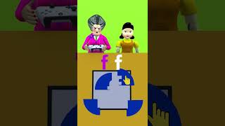 Who will win in the picture Matching of Facebooks logo game in Scary Teacher 3D [upl. by Georgeanna]