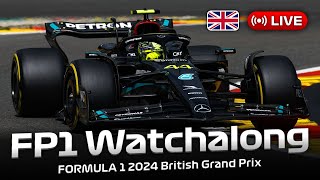 LIVE FORMULA 1 British Grand Prix 2024  FP1 Watchalong  Live Timing [upl. by Akela]