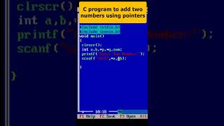 C program to add two numbers using pointer Part 78  C Programming cprogramming [upl. by Ahtan868]