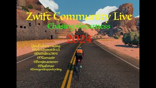 Zwift Community Live The live race of the year with about four youtubers racing [upl. by Daney]