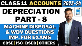 Machine Disposal AC amp Practice Question WDV Method  Depreciation  8  Accounts  Class 11 [upl. by Halli]