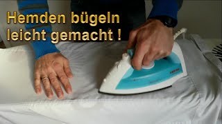 Hemd schnell und einfach bügeln – Hemden richtig bügeln  Anleitung  Tutorial [upl. by Nylednarb433]