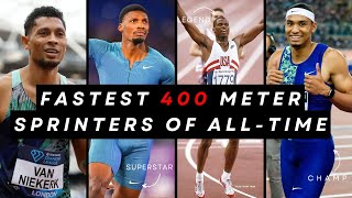 Top 10 Fastest 400 Meter Sprinters In The World  Worlds Fastest [upl. by Akcimehs593]