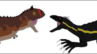 Pivot Toro Carnotaurus Camp Cretaceous vs Indoraptor Fallen Kingdom Epic Battle Animation [upl. by Orrocos386]