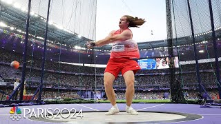 Ethan Katzberg SECURES mens hammer throw gold for Canada  Paris Olympics  NBC Sports [upl. by Ellened]