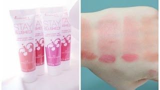 Review Rimmel Stay Blushed Liquid blushes [upl. by Aihsenet]