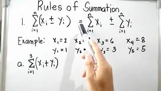 Summation Notation and Rules of Summation [upl. by Alak]