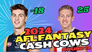 Revealing Top 5 AFL Fantasy Cash Cows 2024 Round 14 [upl. by Harlene]