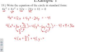 Honors PreCalc 91  Circles and Parabolas Conic Sections [upl. by Retsek]