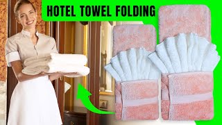 Hotel Towel Folding Soft And Fluffy Towel Bath Towels Folding [upl. by Irra]