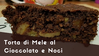 TORTA DI MELE AL CIOCCOLATO E NOCI  SOFFICE  VEGAN [upl. by Ericka882]