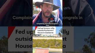 Frustrated farmers from across Australia are rallying in Canberra [upl. by Jolyn]