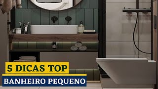 BANHEIRO PEQUENO  29 MODELOS MODERNOS DECORADOS CHEIOS DE ESTILOS [upl. by Enaitsirk]