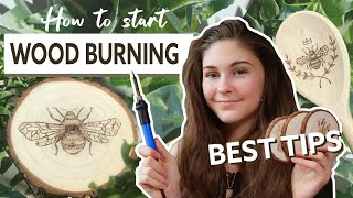 Wood Burning Tutorial for Beginners Pyrography Tutorial amp Basics Tips 2021 [upl. by Aissyla]