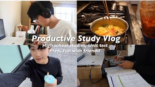 Productive STUDY VLOG 📚👨🏻‍💻 Weekend High School test prep late nights amp productive routines [upl. by Sirromed]