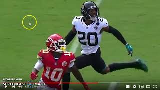 How to Guard Fast Wide Receivers Cornerback Pro Breakdown Jalen Ramsey vs Kansas City Chiefs WR [upl. by Krishnah661]