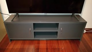 TV cabinet vidaXL 800281 Unboxing and stepbystep assembly Music Wolf Moon Unicorn Heads 4K [upl. by Lavern496]