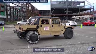 Humvee with reconfigurable wheeltrack DARPA GXVT [upl. by Imhskal]