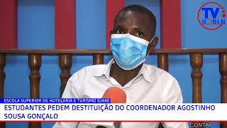 TV HORA H ESTUDANTES DA ESCOLA DE HOTELARIA E TURISMO DA UAN PEDEM DESTITUIÇÃO DO COORDENADOR [upl. by Strain748]