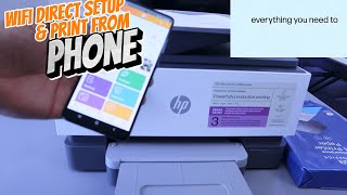 How To Connect HP Officejet To WIFI Direct and Print From Phone Review [upl. by Otrebron588]