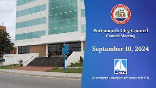 Portsmouth City Council Meeting September 10 2024 Portsmouth Virginia [upl. by Dnalwor]