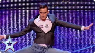 Comedy Impressionist DOES THE SPLITS  Britains Got Talent [upl. by Adamek]