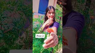 girls cute poses in nature🌻🌿nature posesgirls snapchat posesshorts poses [upl. by Amby]