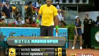 Nadal vs Djokovic Madrid Final 2011 2nd set pt 4 [upl. by Nanaj732]