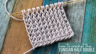 Tunisian Half Double Stitch Tutorial [upl. by Coussoule]