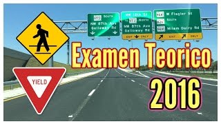 COMO PASAR EXAMEN DE LICENCIA DE CONDUCIR  TEORICO DE FLORIDA 2016 [upl. by Laurent]