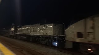 Amtrak Auto Train 52 Passes The Charleston SC Amtrak Station With Dash 8 514 Trailing [upl. by Ynaitirb]