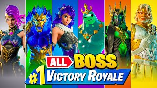 Winning With EVERY GOD BOSS in Fortnite [upl. by Kersten]