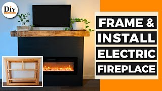 Electric Fireplace Surround  DIY Electric Fireplace Wall Shiplap [upl. by Inwat]