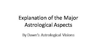 Explanation of the Major Astrological Aspects [upl. by Jacobo]