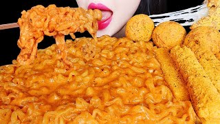 ASMR CHEESY CARBO FIRE NOODLE CHICKEN CHEESE BALL 까르보불닭 뿌링클 치킨 치즈볼 먹방 EATING SOUNDS MUKBANG [upl. by Frasco]