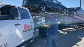 Hotshot en Español Transporte de Carros en California Dodge Ram 5500 [upl. by Acinor81]