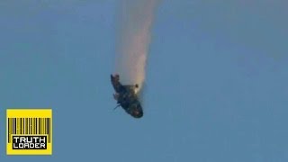 Syrian helicopter shot out of the sky  Truthloader [upl. by Landahl]